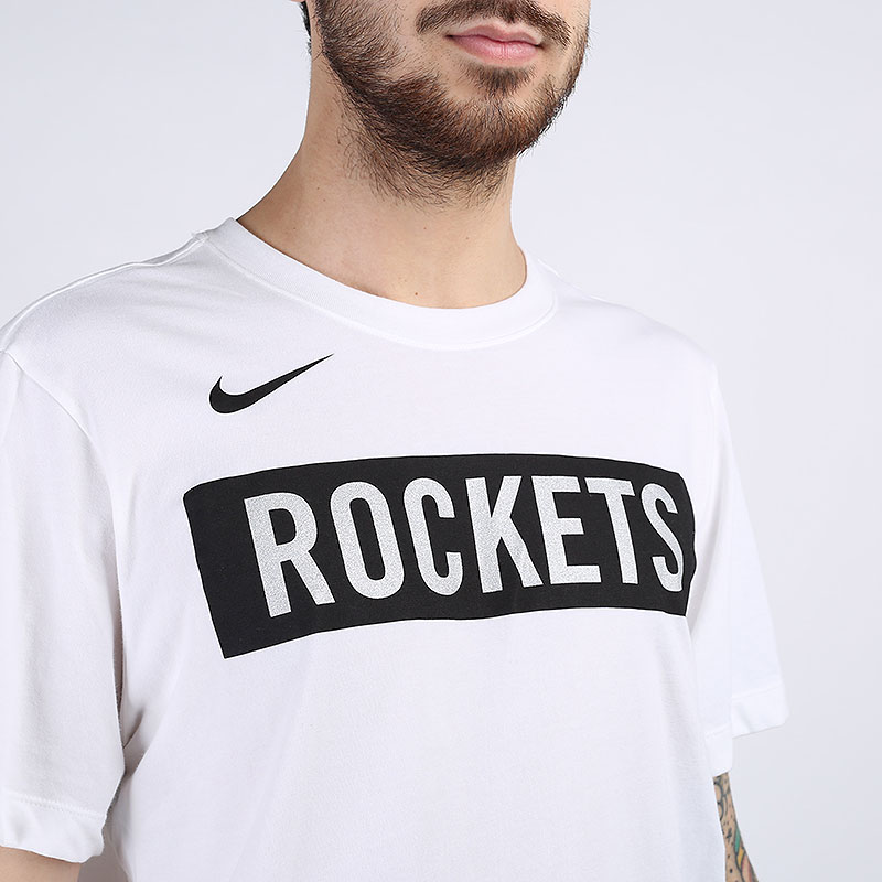мужская белая футболка Nike NBA Dri-FIT Rockets City Edition Logo BV8904-100 - цена, описание, фото 2